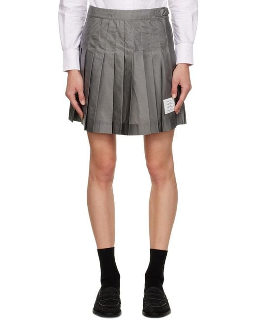 Thom Browne Black Ripstop Mini Skirt