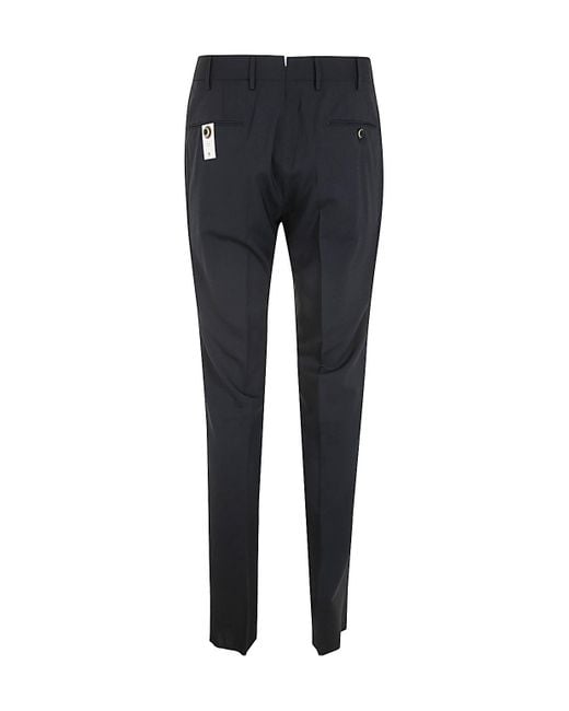 PT01 Blue Mid-Rise Slim-Fit Trousers for men