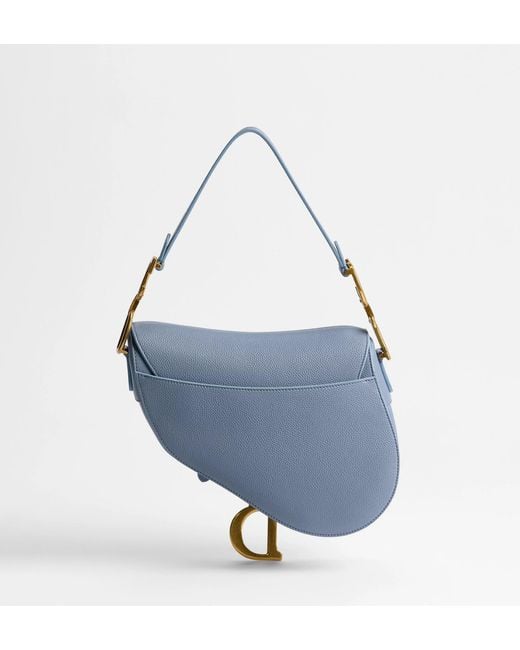 Dior Blue Saddle Bag With Strap