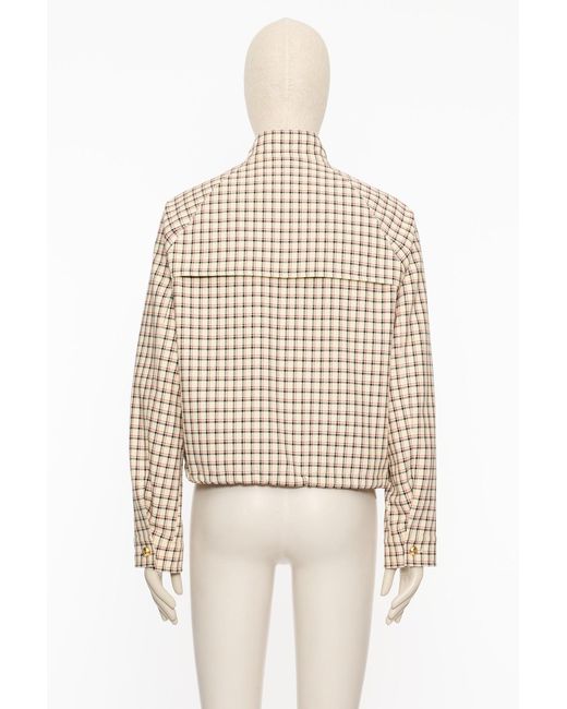 Valentino Natural Checked High Neck Jacket for men