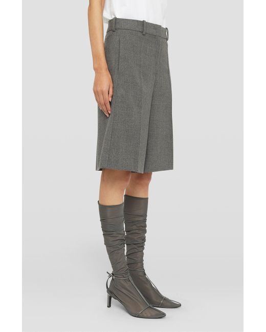 Jil Sander Gray Turn-Up Hem Tailored Shorts