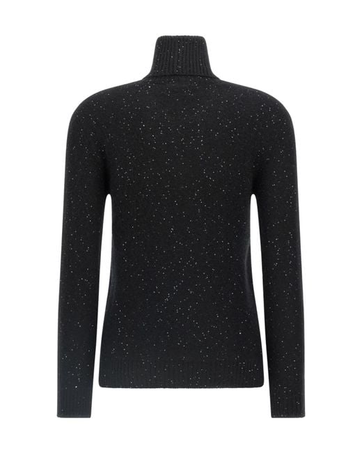 Fabiana Filippi Black Turtleneck Jumper