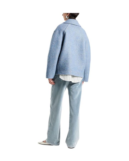 Tory Burch Blue Two-Tone Coats