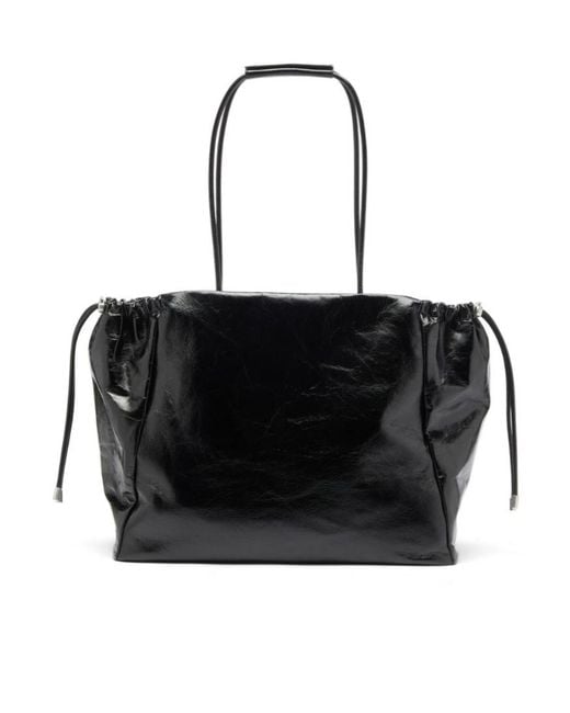 DIESEL Black Scrunch-D Drawstring-Detail Shoulder Bag