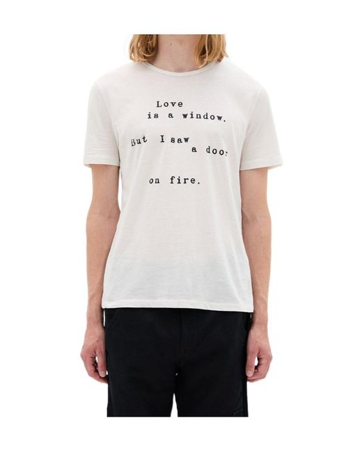 Ann Demeulemeester White Baptist Love Is A Window T-Shirt for men