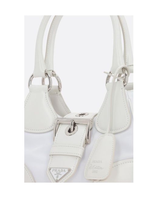 Prada White Moon Re-Nylon Mini Bag