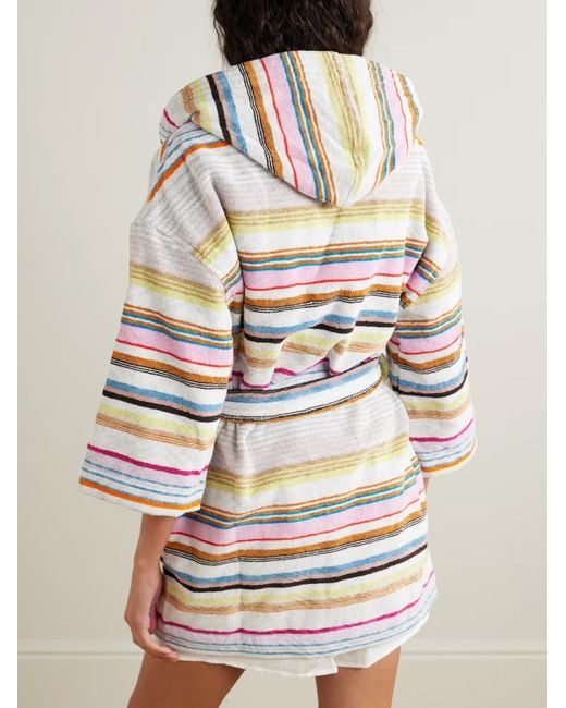 Missoni White Moonshadow Striped Bathrobe