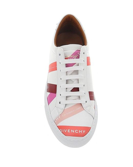 Givenchy Pink Logo Tape Low-Top Sneakers