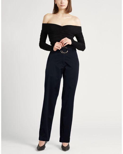 Tory Burch Blue Minimalist Straight-Leg Pants