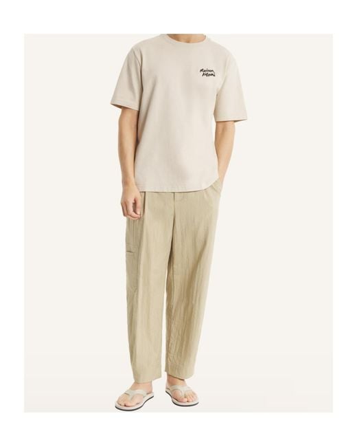Maison Kitsuné White Maison Kitsuné Handwriting Comfort T-Shirt for men