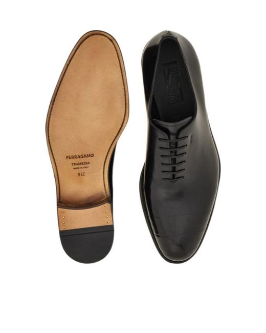 Ferragamo Black Oxford Tramezza Shoe for men