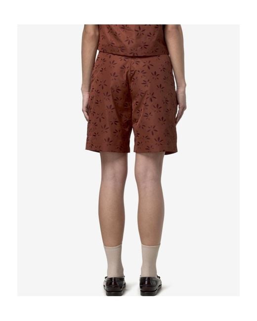 K-Way Purple Patterned Bermuda Shorts