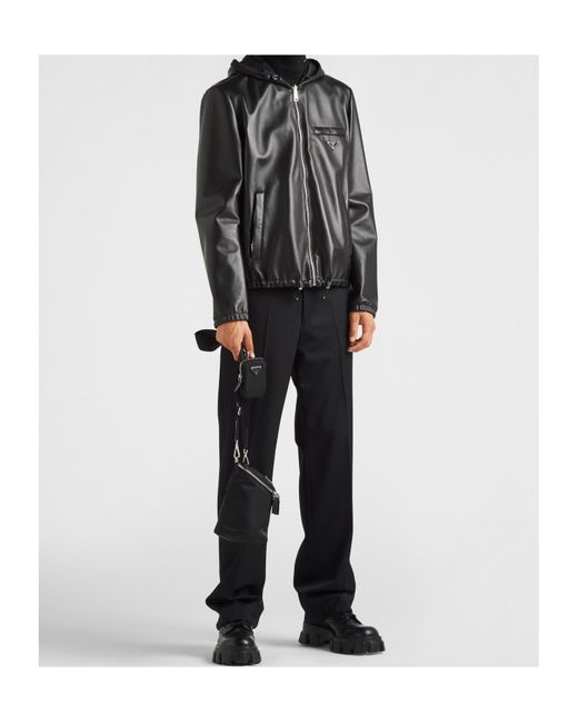 Prada Black Reversible Hooded Jacket for men