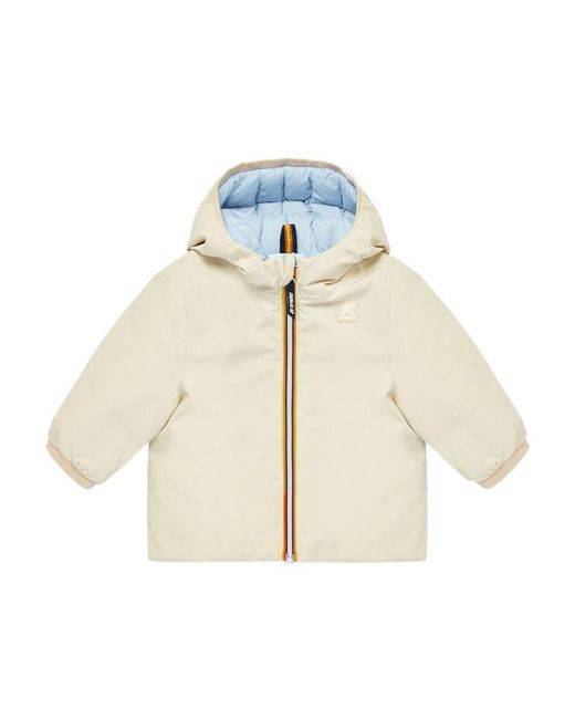 K-Way White Hooded Down Jacket