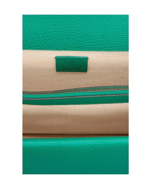 Gucci Green Dionysus Leather Shoulder Bag