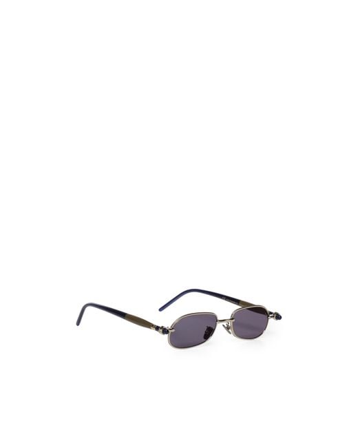 Kuboraum White Geometric Sunglasses for men