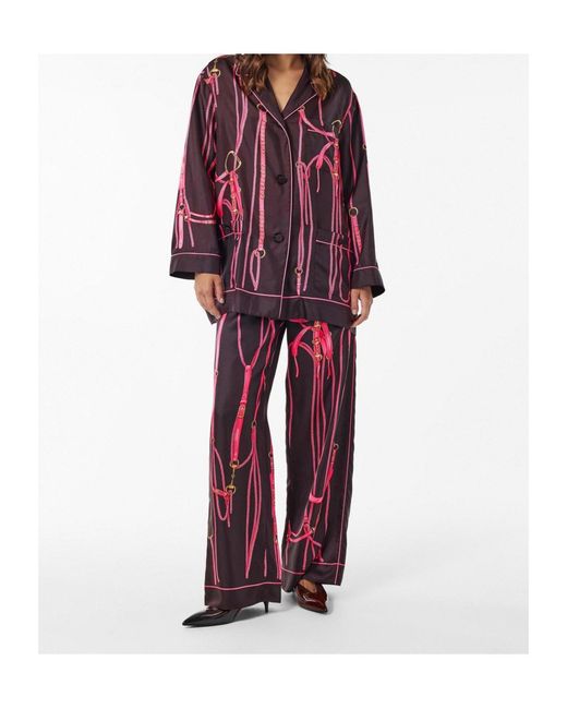 Gucci Red Flowing Short-Sleeve Patterned Shirt