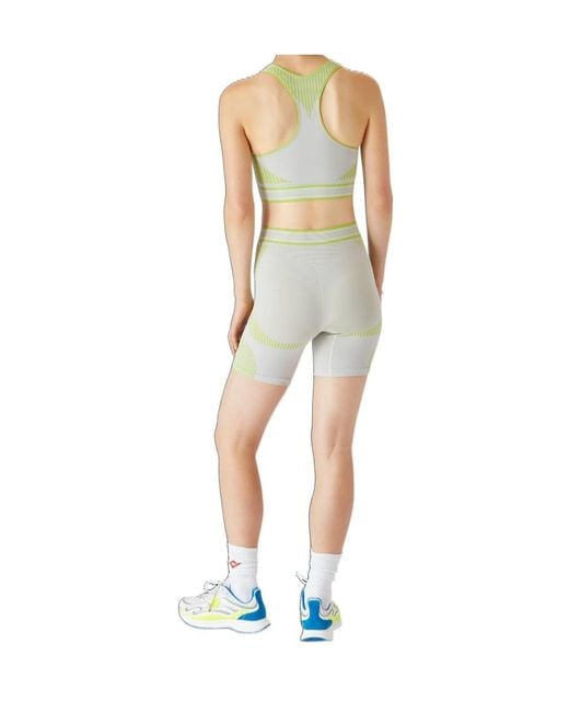 Casablanca Green Seamless Ribbed Performance Bra