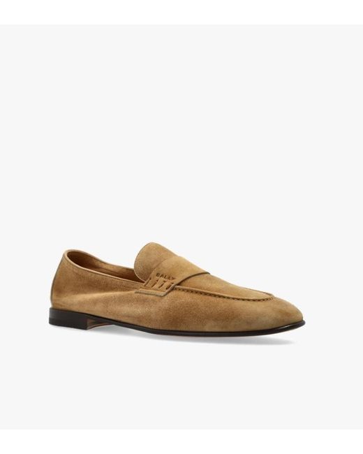 Bally Brown Panelled Slip-On Loafers for men