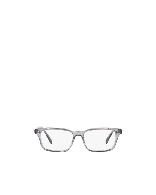 Oliver Peoples White Rectangle-Frame Glasses for men