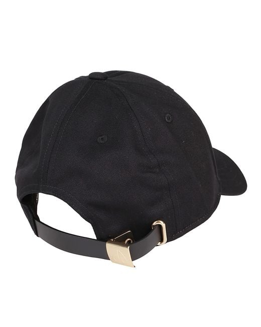Moose Knuckles Black Logo Plaque Baseball Cap for men