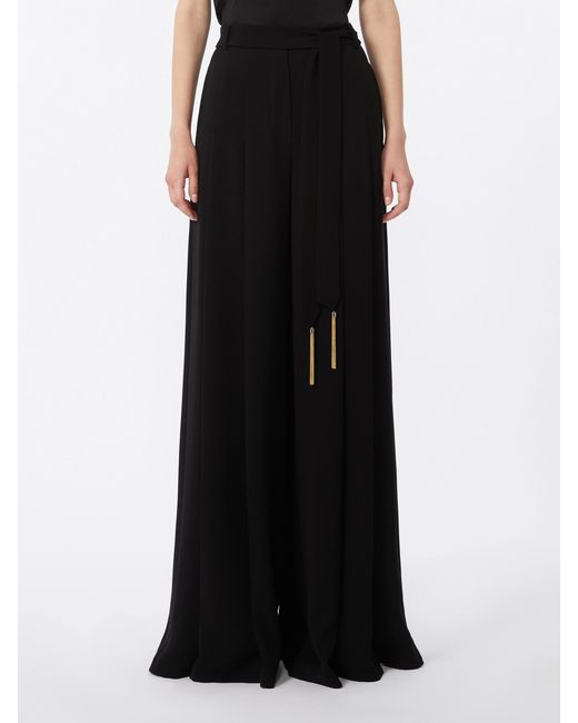 Max Mara Black Studio Msevalico Wide Leg Pants