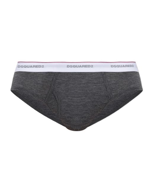 DSquared² Gray Logo Underwear for men