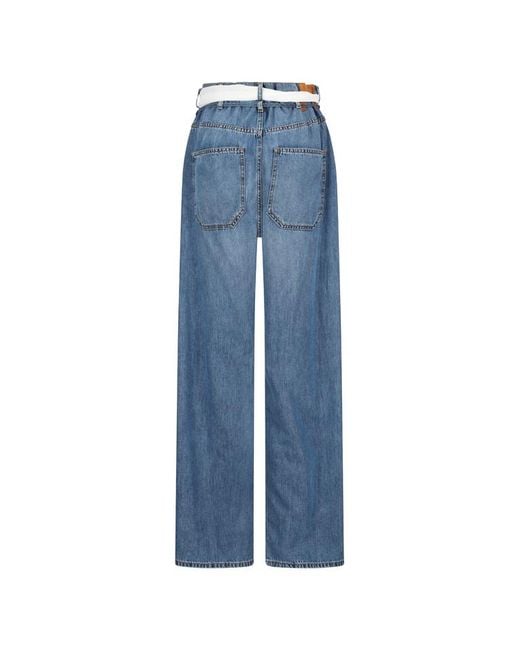 DARKPARK Blue Belted Wide-Leg Jeans