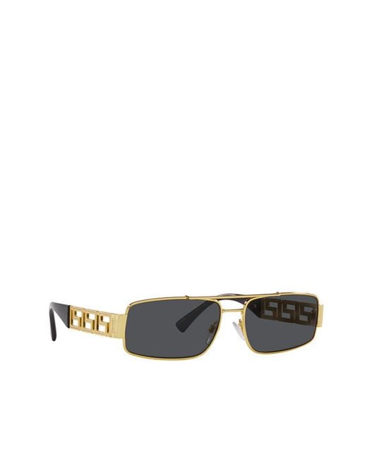 Versace White Eyewear Rectangular Frame Sunglasses for men