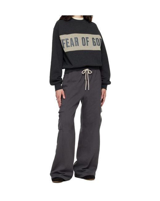 Fear Of God Black Paneled Classic Sweatshirt