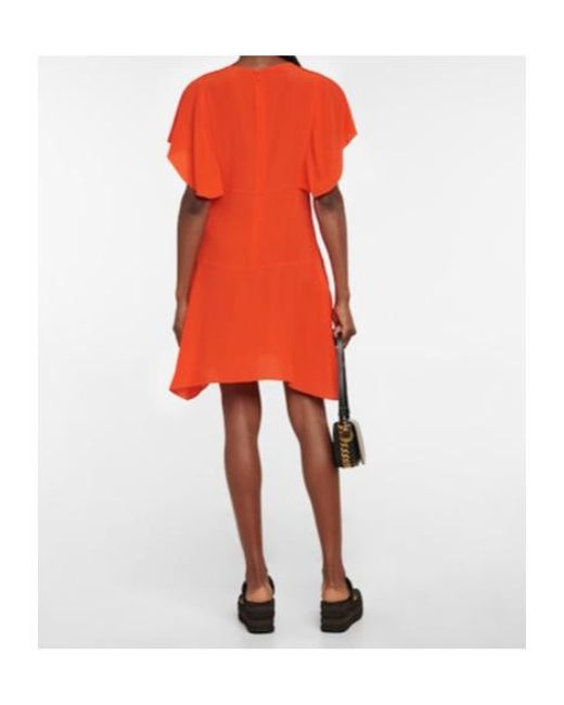 Stella McCartney Orange Silk Minidress
