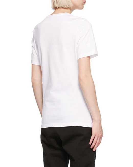 Versace White Metallic Medusa Print T-Shirt