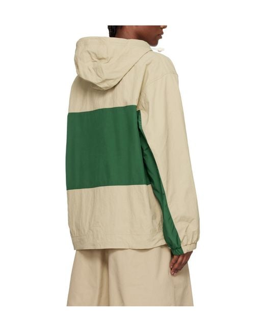 On Shoes Green Color-Block Recycled Shell Jacket