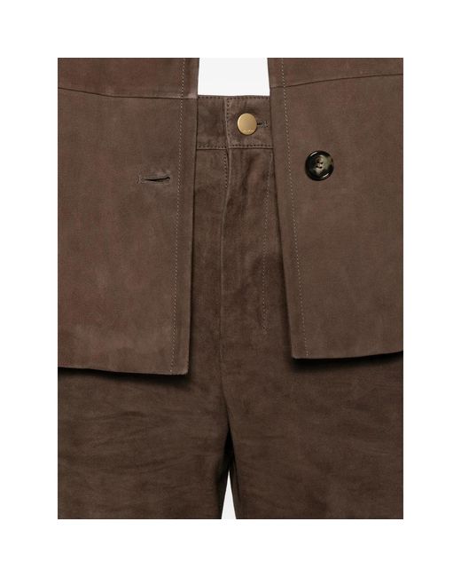 Max Mara Brown Multi-Pocket Casual Pants