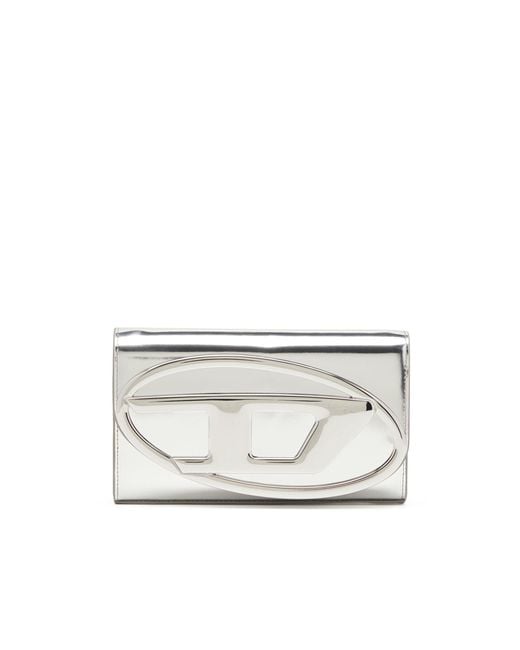 DIESEL White 1Dr Mirrored Wallet