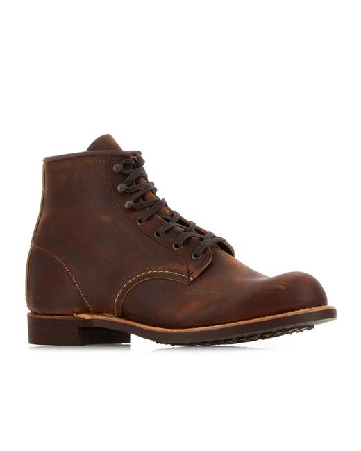 Red Wing Brown Lace-Up Ankle Boots for men