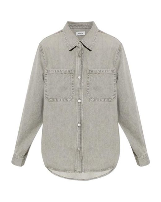 Agolde Gray Long-Sleeved Shirt