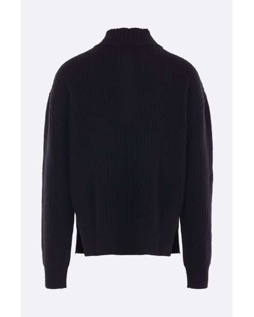 Rick Owens Blue High-Neck Sweater for men