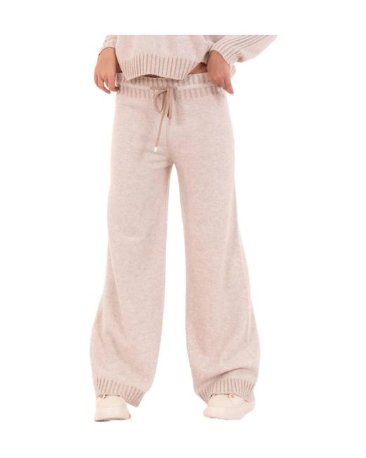 D.exterior Pink Drawstring Waist Casual Pants