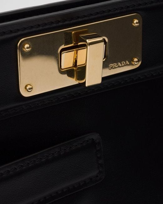 Prada Black Medium Leather Tote Bag