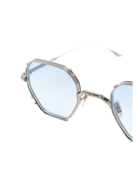 Jacques Marie Mage White 'Verlaine' Sunglasses for men