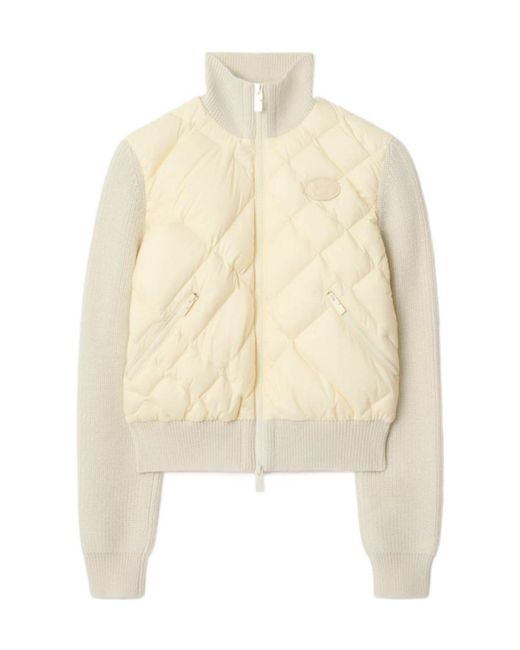 Burberry Natural Check-Stitch Nylon And Wool Jacket