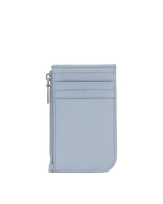 McQueen Blue Logo Plaque Zipped Wallet for men