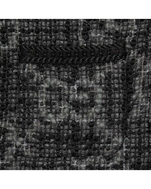 Gucci Gg Tweed Jacket in Black | Lyst