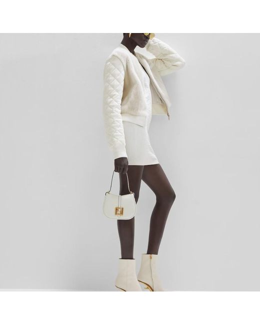 Fendi White C'Mon Small Satchel Bag