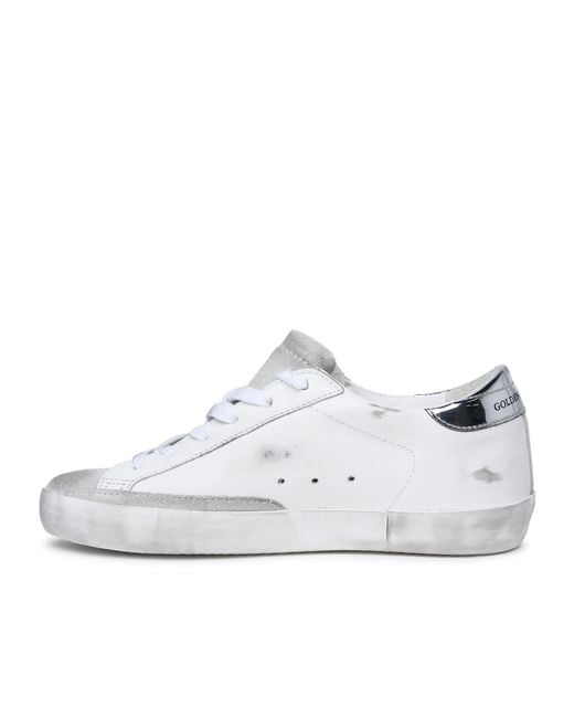 Golden Goose Deluxe Brand White Super Star Lace-Up Sneakers