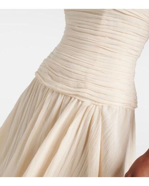 Staud White Hightide Cotton-Blend Maxi Dress