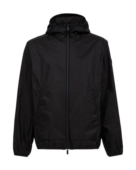Moncler Black Granier Nylon Hooded Windbreaker for men