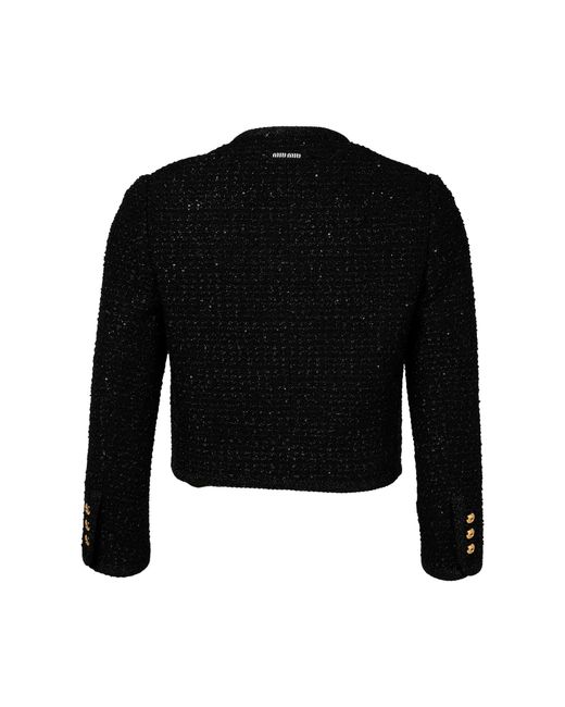 Miu Miu Black Tweed Jacket