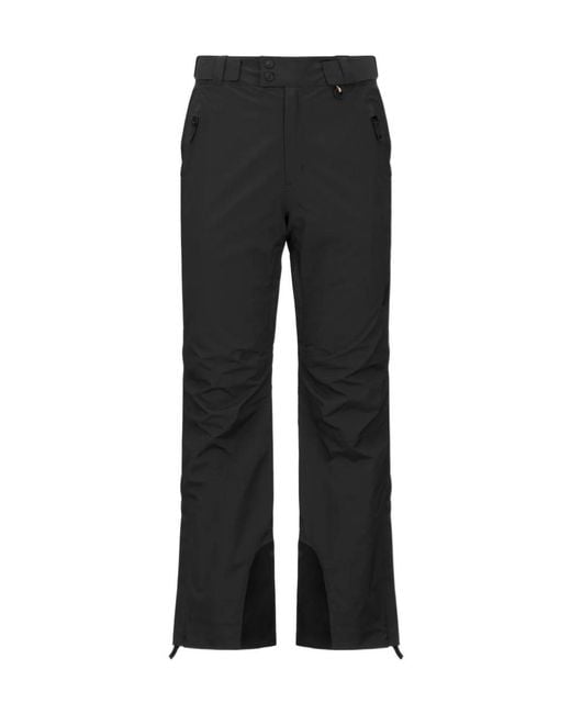 K-Way Black Logo Detailed Straight-Leg Trousers for men